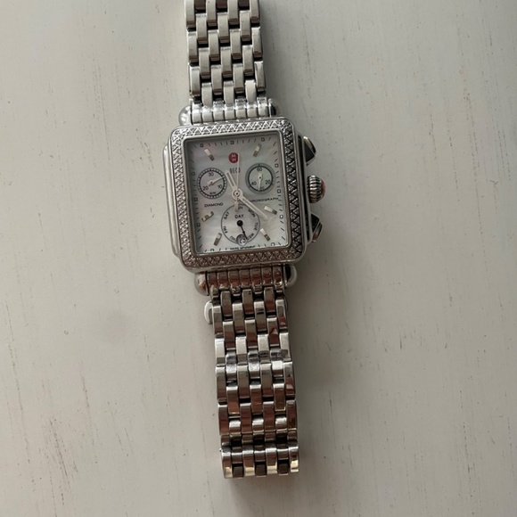 Michele Deco Chronograph Stainless Steel and Diamond Watch main image 5